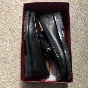 Men's Black Leather Loafers